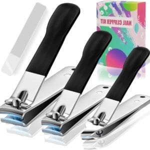 Nagelknipper, 4Pcs Nagelknipper en Vijl Set voor Vingernagel en Teennagel, Premium Vingernagel Knipper en Teennagel Knipper voor Mannen, Vrouwen of Senioren, Manicure pedicure set nagelknippers