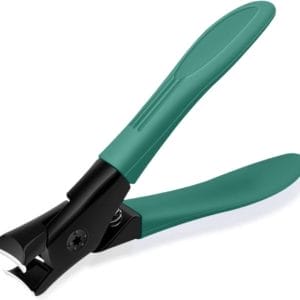Nagelknipper, robuuste roestvrijstalen teennagelknipper met vingernagelvijl, geschikt voor dikke vingernagels en teennagels, professionele nagelsnijgereedschappen (groen)