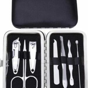 Nagelknipper set 7-delig - Nagelschaar reis set - Nageltang - Manicure set - Zwart