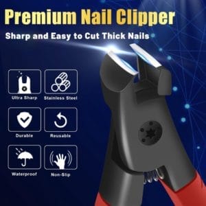 Nagelknipper voor Dikke Nagels, Grote Nagelknipper voor Mannen, Senior Teennagelknipper voor Dikke Nagels Sterke Nagelknipper voor Dikke Teennagels Non-Slip Vingernagelknipper Volwassene