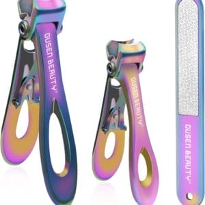 Nagelknipper voor dikke nagels, nageltrimmer met extra brede kaakopening voor harde teennagels, roestvrijstalen vingernagelknipper met nagelvijl voor grote teennagels Senioren & Mannen & Vrouwen