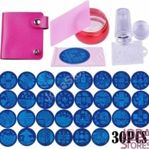 Nagellak Stempel Set (30 stempelplaten) inclusief opbergmap