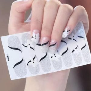 Nagelstickers - Vanille - Bloem - Glitter - Nail Art Tools