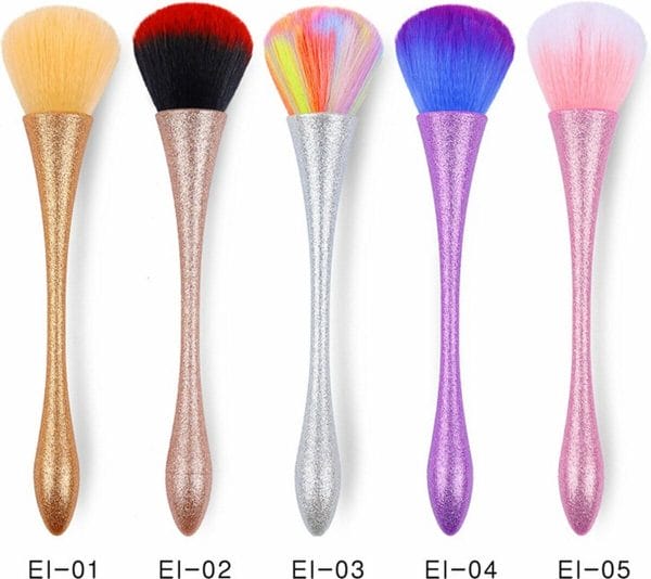 Nagelstof kwast 5 kleuren - GOUDKLEUR - Nagelkwast - Salon - Kwast - Naildust brush
