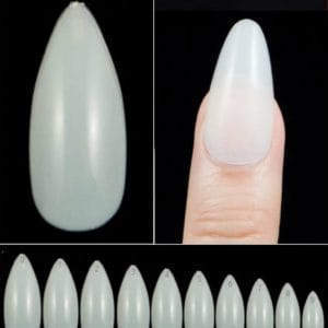 Nageltips - 500 stuks - Almond medium - Nailtips - Nepnagels - Kunstnagels - Plaknagels - Full cover Nailtips - Full cover nageltips - NATUREL