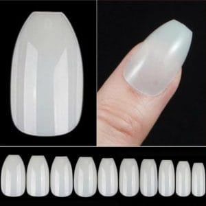 Nageltips - 500 stuks - Ballerina kort - Coffin kort - Nailtips - Nepnagels - Kunstnagels - Plaknagels - Full cover Nailtips - Full cover nageltips - NATUREL