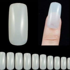 Nageltips - 500 stuks - Square lang - Nailtips - Nepnagels - Kunstnagels - Plaknagels - Full cover Nailtips - Full cover nageltips - NATUREL