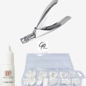 Nageltips French Manicure Voordeel Set - French manicure Tips + Nagellijm 3ML + Tipknipper - Professionele markt