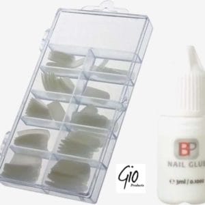Nageltips Naturel Voordeel Set - Naturel Tips + Nagellijm 3ML - Professionele markt