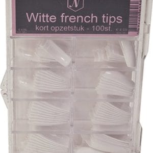 Nageltips - korte french wit - 100st
