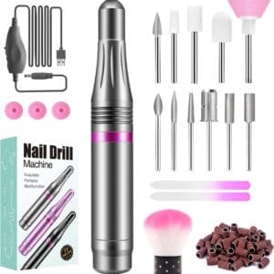 Nagelvijl Elektrisch - Instelbare Snelheid - Pedicure Set - Voor Acryl, Gel en Natuurlijke Nagels