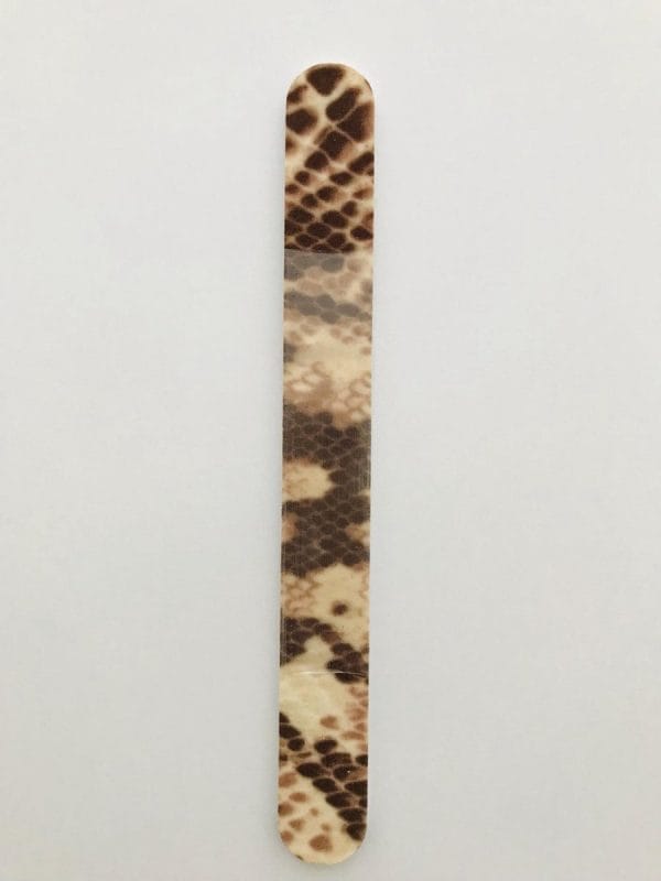 Nagelvijl - Slangen Print - 17,8 cm. lang - Bruin/Beige/Creme - 1 stuks