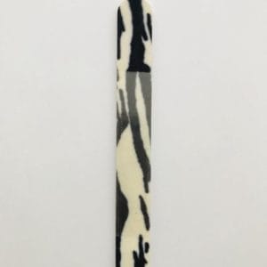 Nagelvijl - Witte Tijger Print - 17,8 cm. lang - Wit/Zwart - 1 stuks