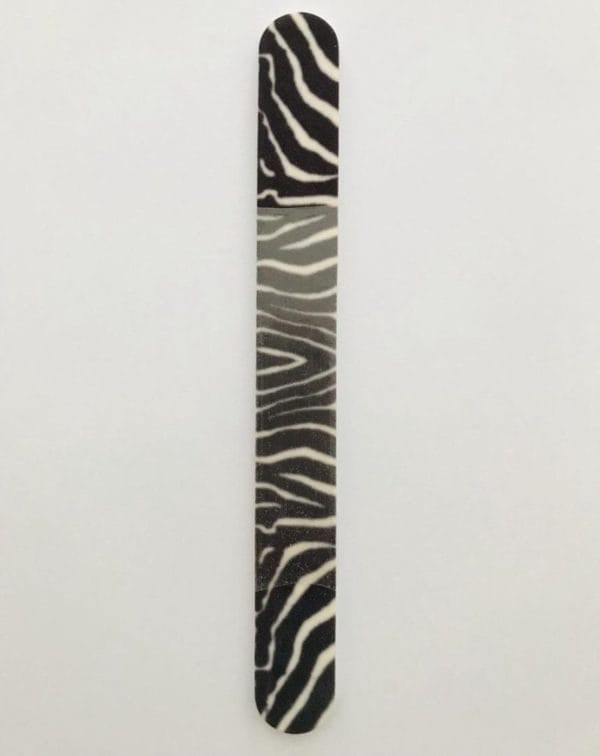 Nagelvijl - zebra print - 17,8 cm. Lang - zwart/wit - 1 stuks