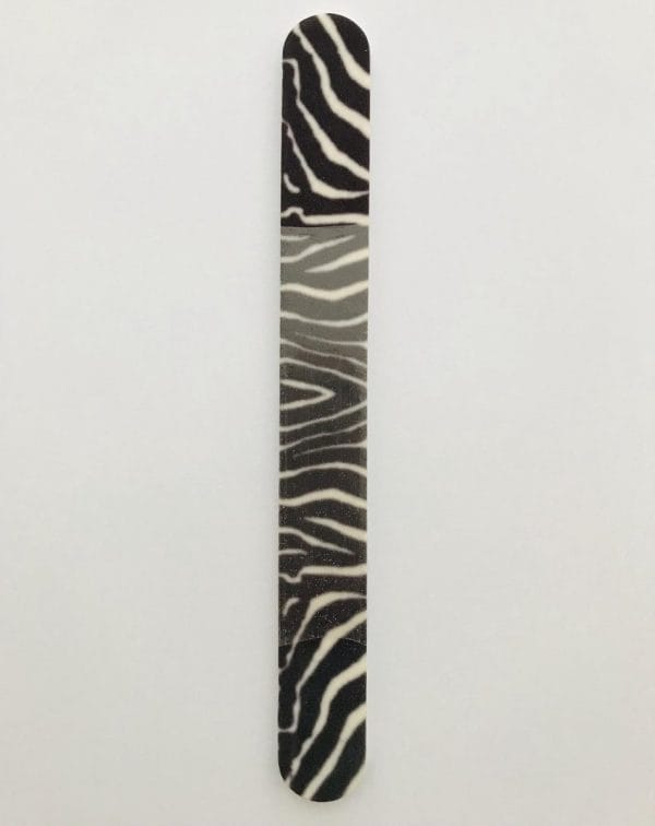 Nagelvijl - Zebra Print - 17,8 cm. lang - Zwart/Wit - 1 stuks