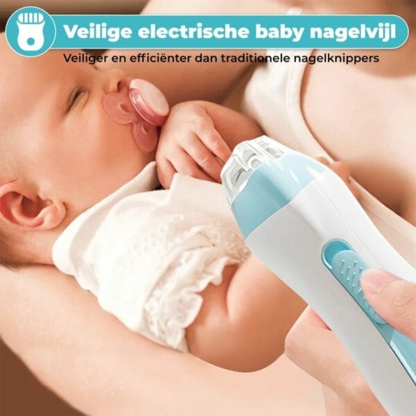 Nagelvijl set - nagel vijl set - electrische baby nagel vijl - veilig nagels verzorgen met led licht for baby, peuter, kinderen en volwassenen - met 6 verschillende vijlen en verstelbare snelheden