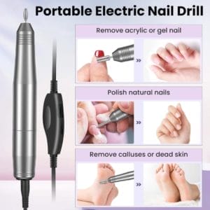 Nagelvijl voor Acryl-, Gel- en Natuurlijke Nagels 20000rpm