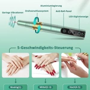 Nagelvijl voor Acryl-, Gel- en Natuurlijke Nagels 35,000 rpm