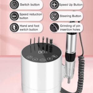 Nagelvijl voor Acryl-, Gel- en Natuurlijke Nagels 35000rpm