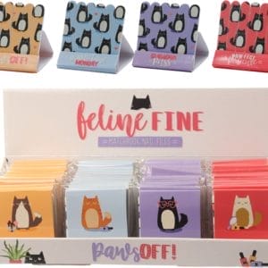 Nagelvijlenboekje Feline Fine - Kat - boekje met 6 mini vijltjes