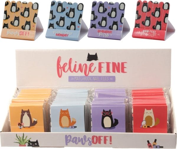 Nagelvijlenboekje feline fine - kat - boekje met 6 mini vijltjes