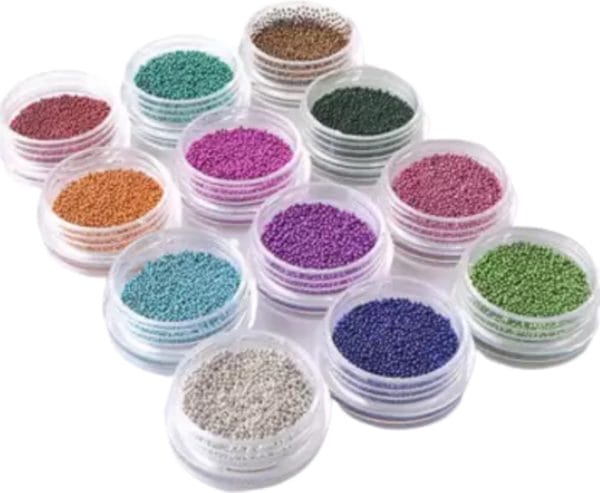 Nail art caviar set/12 kleuren