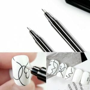 Nail Art Pen - Nagelversiering Graffiti penseel - Nagel Tekening - Zwart