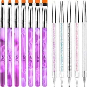 Nail Art Penseelset, 12 stuks Nail Art Pen en Nail Dotting Tools, Dubbelzijdige stippelpennen, Nail Art Liner-penselen, Professionele Nail Art Tools, Nail Pen Designer voor Acrylgelnagels