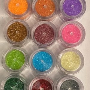 Nail Art/Nagel Glitters/Acryl/Gel/Gezicht/Ogen/Lippen/Lichaam/Diverse Kleuren/Set 12 Stuks x 10 ML