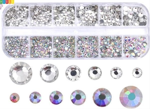 *** nail strass-steentjes voor bruids- & 3d nail art - decoratie diverse kleuren - van heble® ***