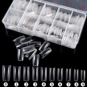 Nail Tips, 500 stks Acryl Nep Nagel Tips Art Transparante Nail Tips Franse Nep Nagels Boxed Met Nagelsalons voor Vrouwen Meisjes