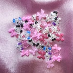 Nail charms - Nagel charms - Kat charms - Kitty charms - Nagel decoratie - Nagel strikjes - Cute bow - Cute nail art - Nail y2k