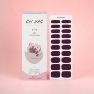 NailGlow - Gel Nagel Wraps - Donkerpaars - Gel Nagel Stickers - Nail Wraps - Gel Nail Wraps - Gel Nail Stickers - Nail Art - Nail Foil