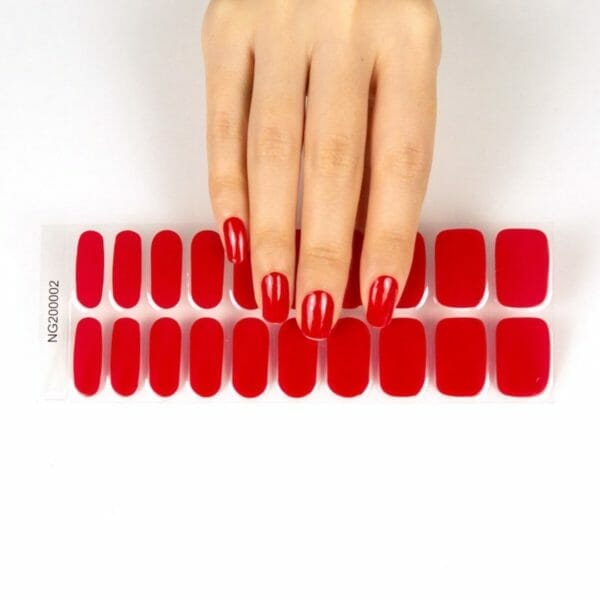 Nailglow - gel nagel wraps - rood - gel nagel stickers - gel nagel folie - gel nail wraps - gel nail stickers - nail art - nail foil