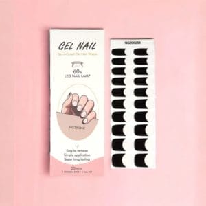 NailGlow - Gel Nagel Wraps - Zwart/Neutraal - Gel Nagel Stickers - Nail Wraps -Bij elke 2 pakjes die je besteld ontvang je een gratis Nagelriemolie pen t.w.v €7,85! - Gel Nail Wraps - Gel Nail Stickers - Nail Art - Nail Foil