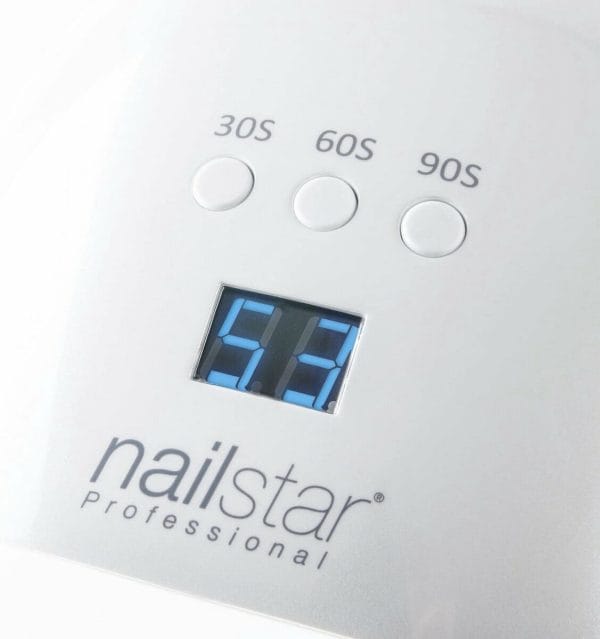 NailStar UV en LED Nagellamp, Professionele Nageldroger met verwijderbare basis, 3 geïntegreerde timers en LED-display, Gel en Shellac droger, voor Manicure en Pedicure - Wit