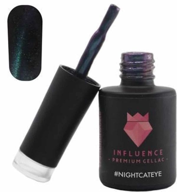 #nightcateye - influence gellac - uv/led gellak - gel nagellak - gel lak - blauw / groen / magneet - 10 ml