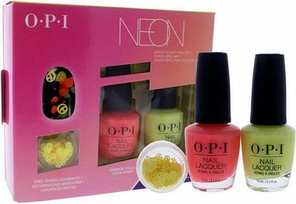 O.P.I Neon Collection Gift set - Bright Bokeh Nail Art