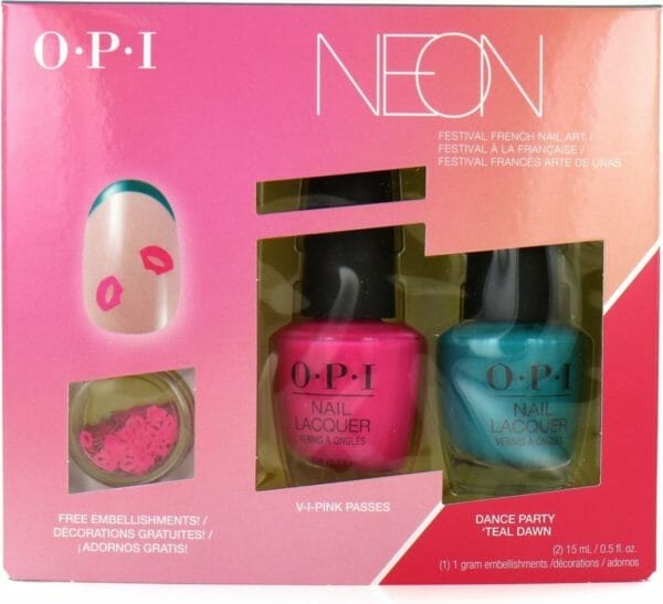 O. P. I neon collection gift set - festival french nail art