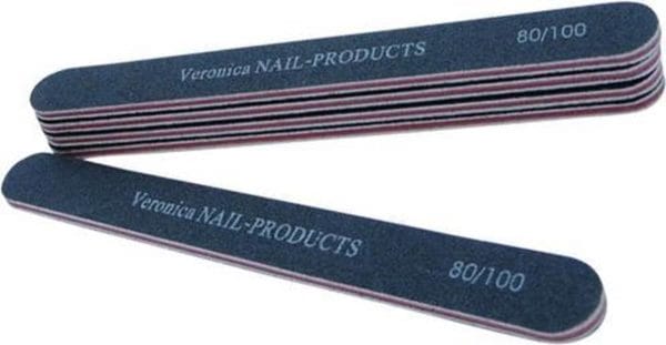 Online bestellen 5x rechte nagel vijlen # 80/100, zwart. Goedkope nagel vijlen voor het vijlen / afvijlen / verwijderen / afwerken van de acryl nagels & gel nagels.