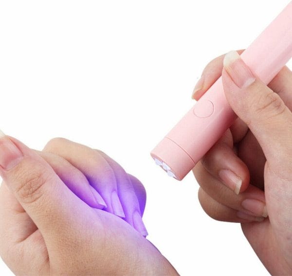 Oplaadbare draadloze roze nagellamp - 5w nageldroger voor gellak nagels - uv/led pink nail lamp