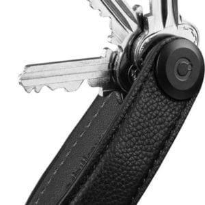 Orbitkey Key Organizer 2.0 pebbled leather caviar