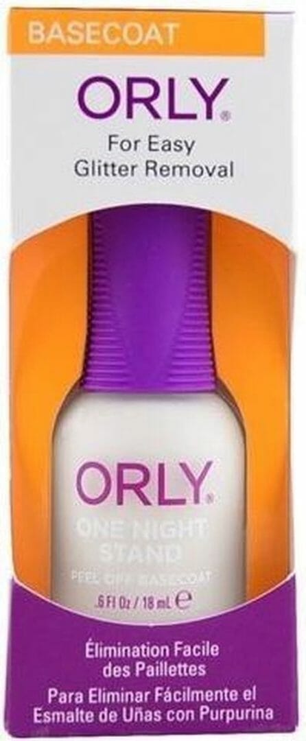 Orly one night stand basecoat for easy glitter removal