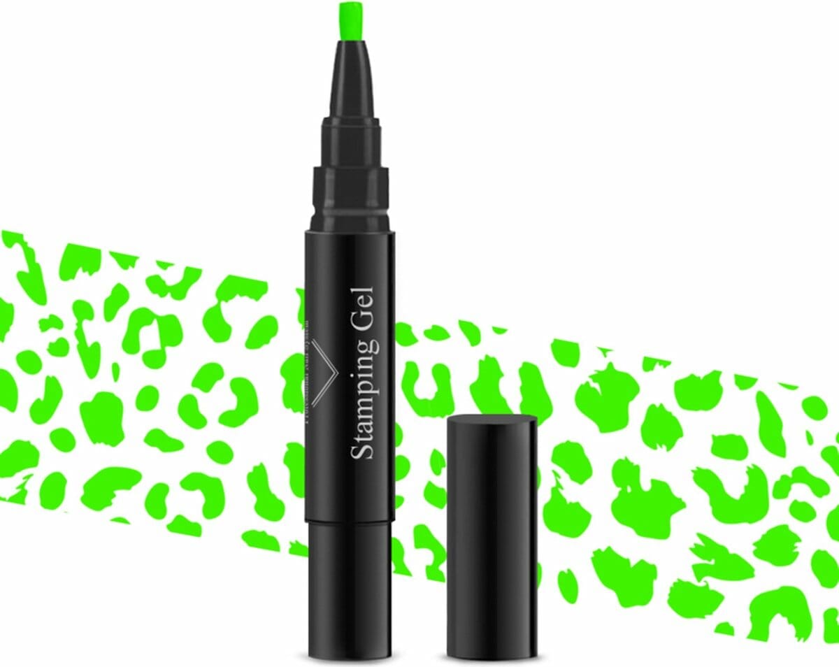 Pns stamping gel pen 14 neon groen Pns stamping gel pen 14 neon groen