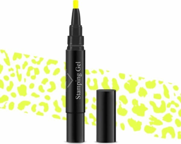 Pns stamping gel pen 18 neon geel