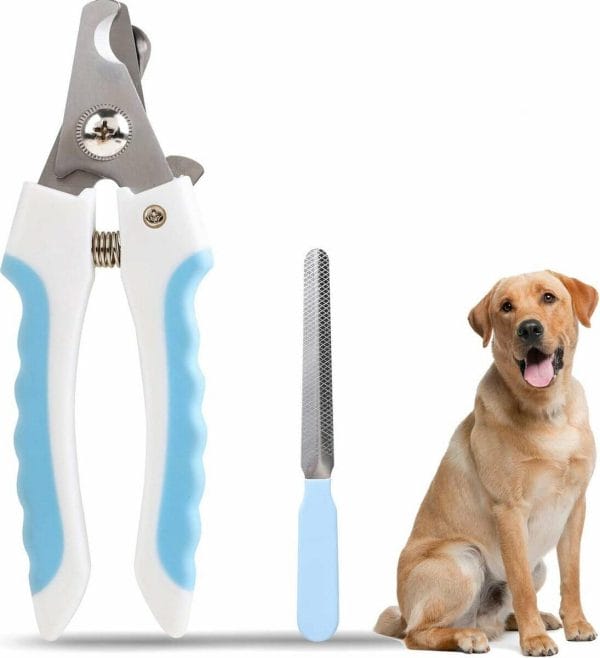Pawlicious Professionele Nagelknipper Hond/Kat + GRATIS Nagelvijl Hond - Nagelschaar Hond/Kat - Honden Nagelknipper - Katten nagelknipper - Blauw/Wit