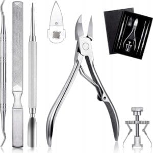 Pedicure set 5-delig - Ingegroeide teennagel - Nagelverzorging - Nagelknipper - Zilver