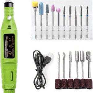 Pedicureset Electrisch - Elektrische Nagelvijl - Pedicureset Professioneel - 10 in 1 - Nagelfrees - Nagelfrees Elektrische - Voeten - Handen - Groen