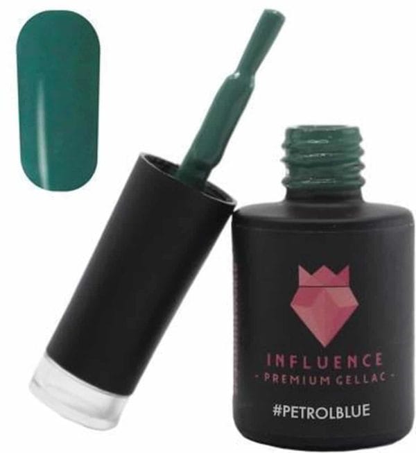 #petrolblue - influence gellac - uv/led gellak - gel nagellak - gel lak - blauw - groen - 10 ml