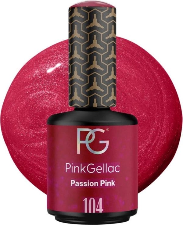 Pink gellac 104 passion pink gellak nagellak 15ml - roze gelnagellak - gelnagels producten - gel nails - gelnagel